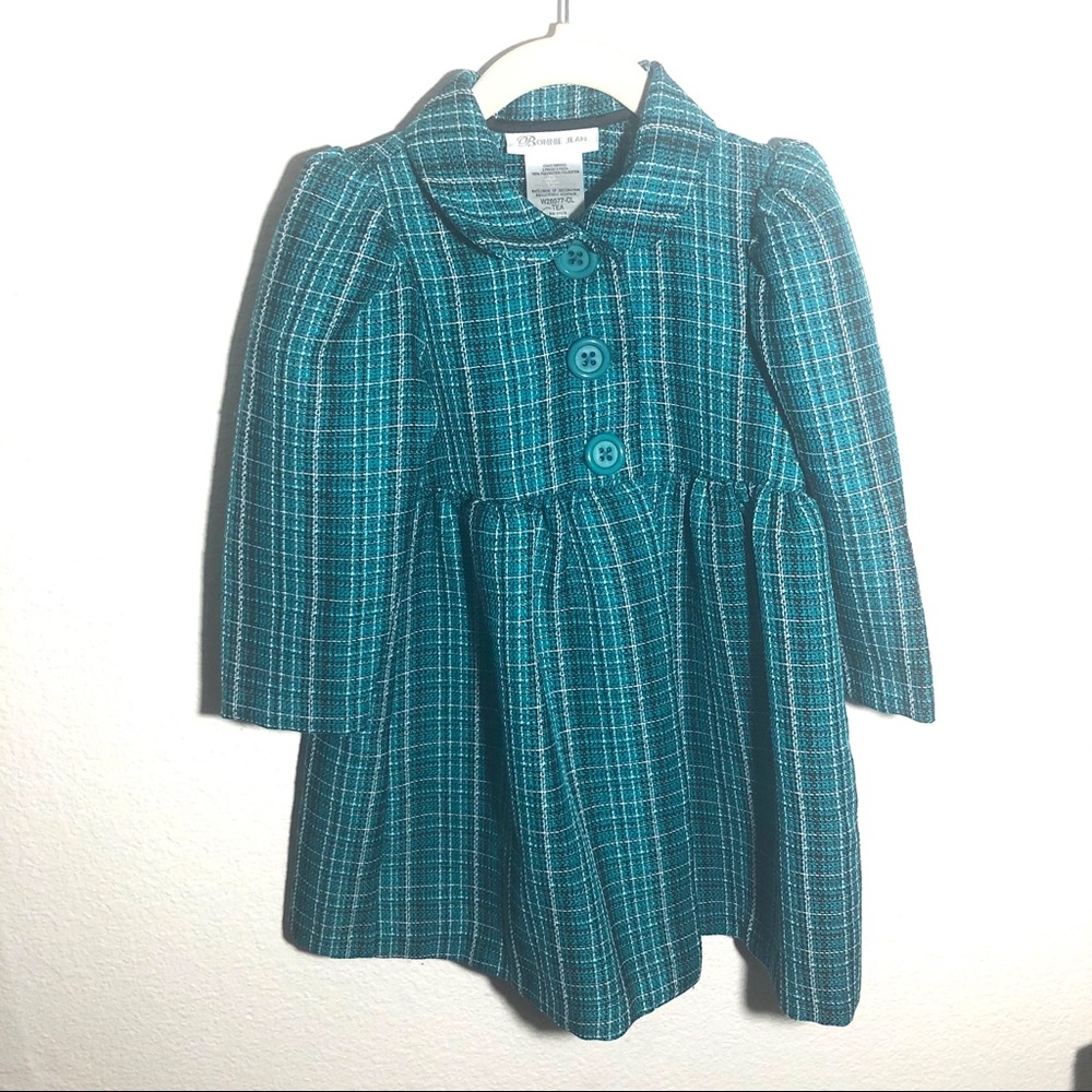 Bonnie Jean| Plaid Pleated Coat 2T
